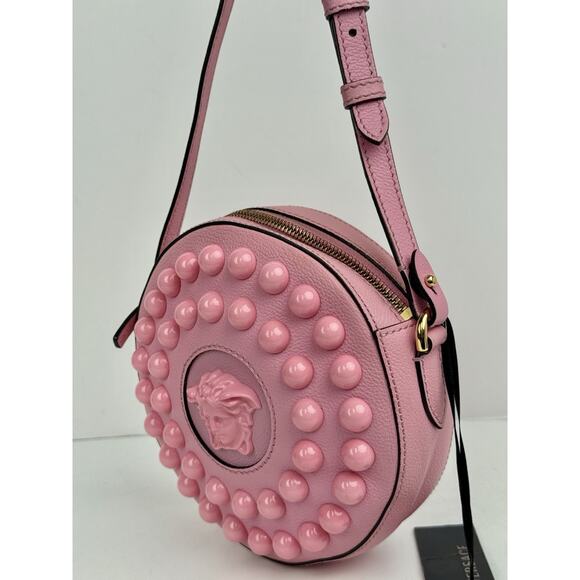Versace Bag Versus La Medusa Studded Round Camera Bag - Picture 3 of 8
